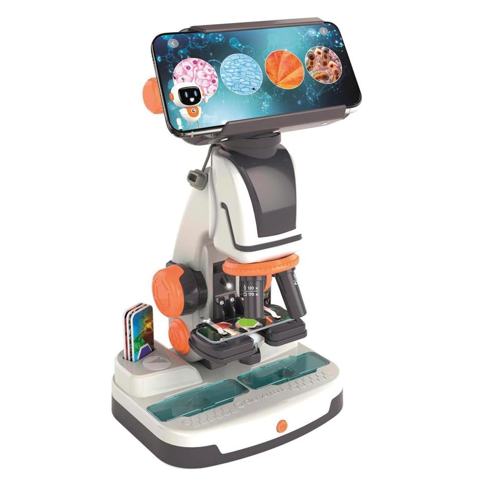 Clementoni Microscopio Smart AI con Telecamera Wi-Fi – Scienza e Gioco 8+