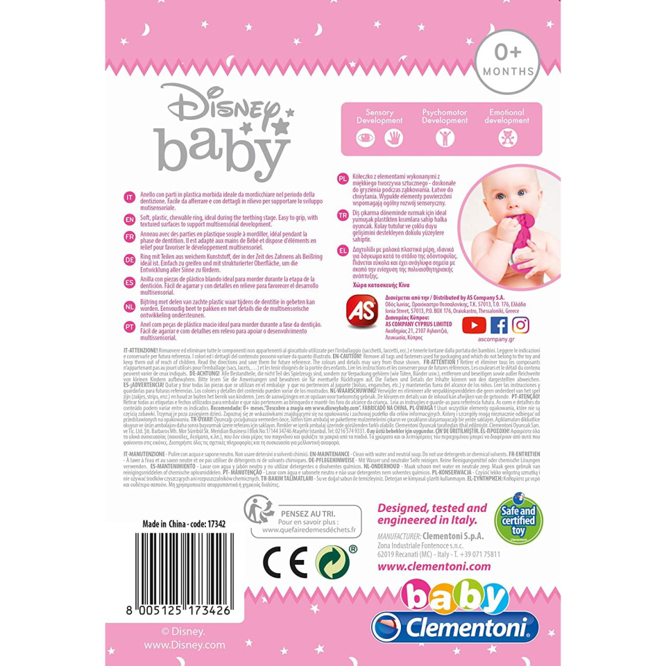 Clementoni Disney Baby Minnie – Anello Mordicchioso per Neonati