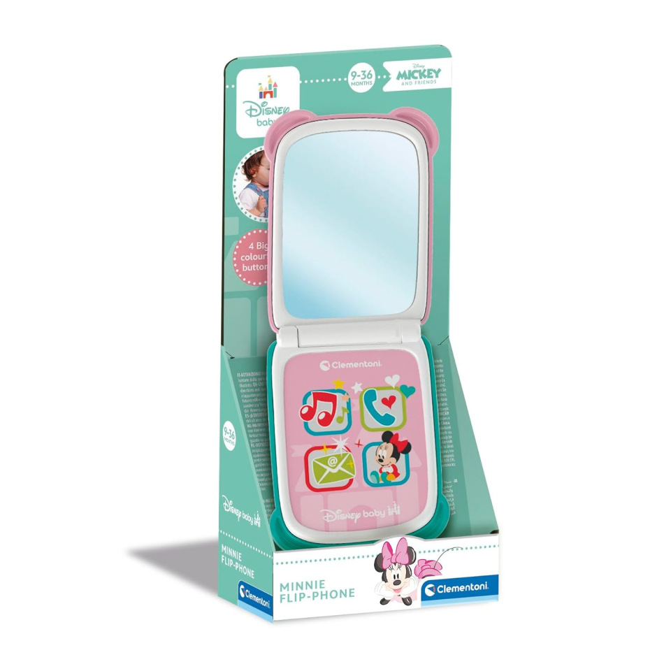 Clementoni Disney Baby Minnie Flip Phone - Telefono Gioco 9-36 Mesi