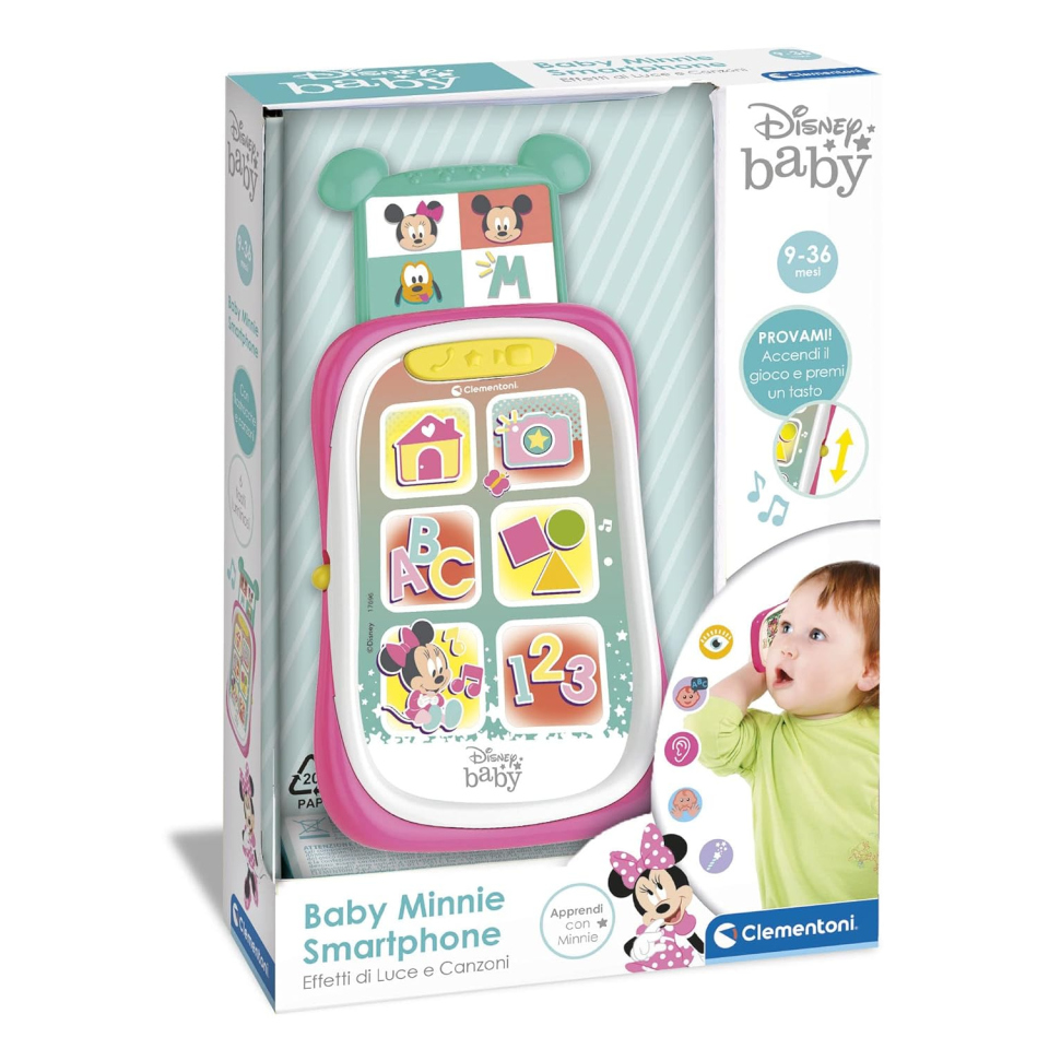 Clementoni Disney Baby Minnie – Smartphone Giocattolo dai 9 Mesi