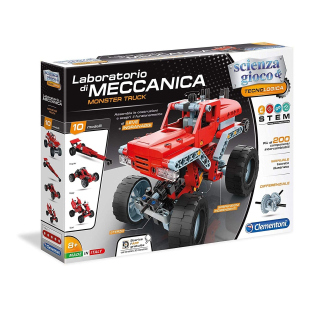 Clementoni Scienza e Gioco Build – Monster Trucks, Kit Meccanica 200+ Pezzi