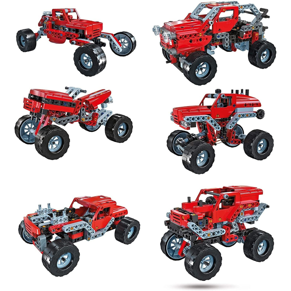 Clementoni Scienza e Gioco Build – Monster Trucks, Kit Meccanica 200+ Pezzi