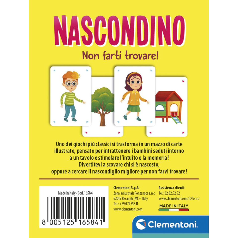 Clementoni Nascondino – Gioco di Carte Strategia e Osservazione 5+