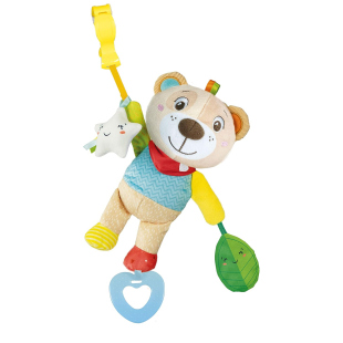 Clementoni Easy-Peasy Orsetto Sonaglino Morbido per Neonati