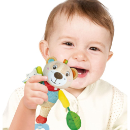 Clementoni Easy-Peasy Orsetto Sonaglino Morbido per Neonati