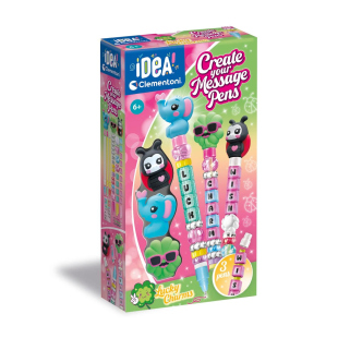 Clementoni Idea – Penne Creative con Messaggi e Charms Portafortuna