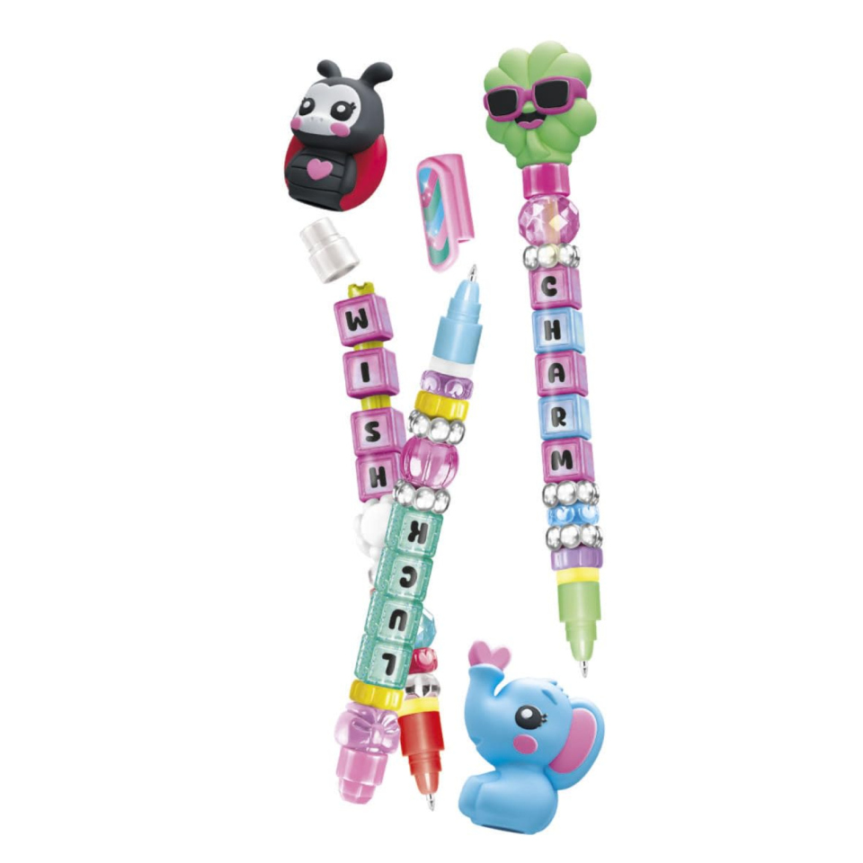 Clementoni Idea – Penne Creative con Messaggi e Charms Portafortuna