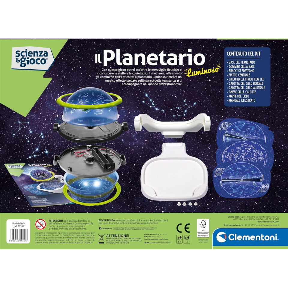 Clementoni Planetario Luminoso - Proiettore di Stelle e Costellazioni