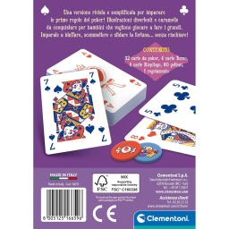 Clementoni Pokerino – Gioco di Carte Poker Semplificato per Bambini