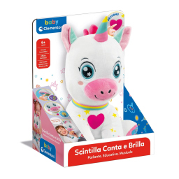 Clementoni Baby Scintilla – Unicorno Peluche Interattivo Musicale