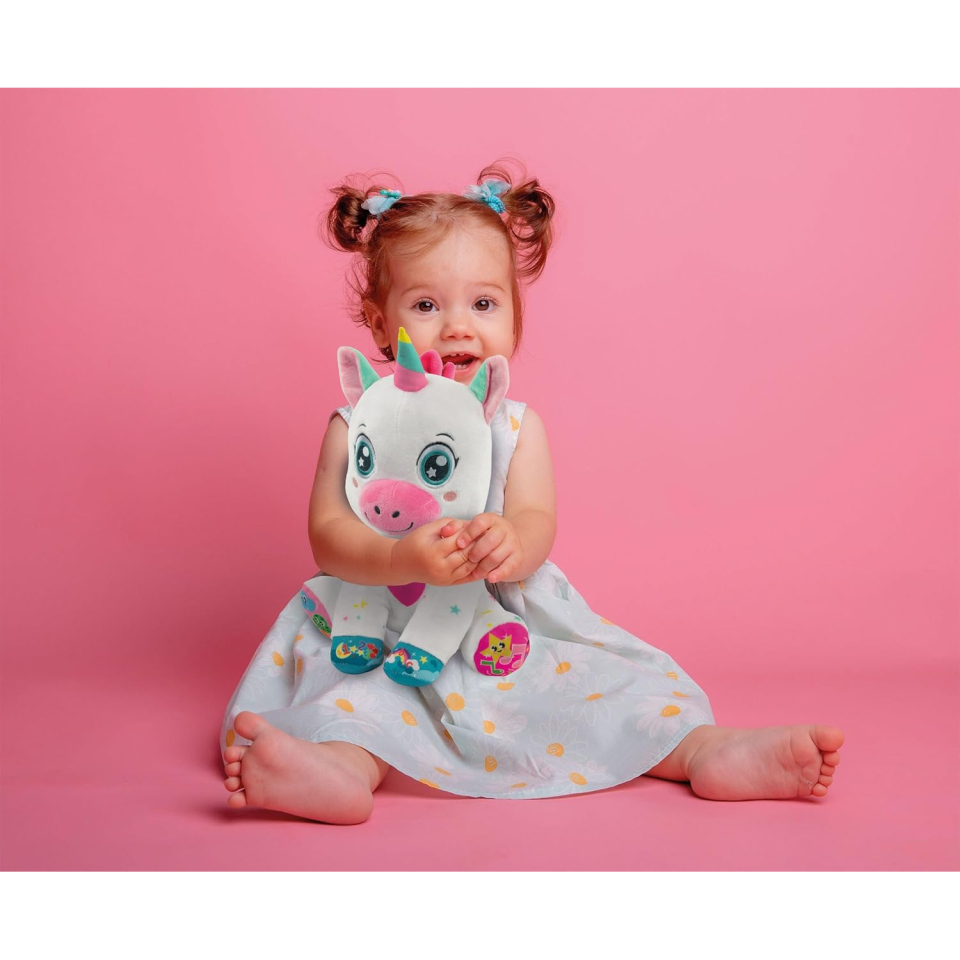 Clementoni Baby Scintilla – Unicorno Peluche Interattivo Musicale