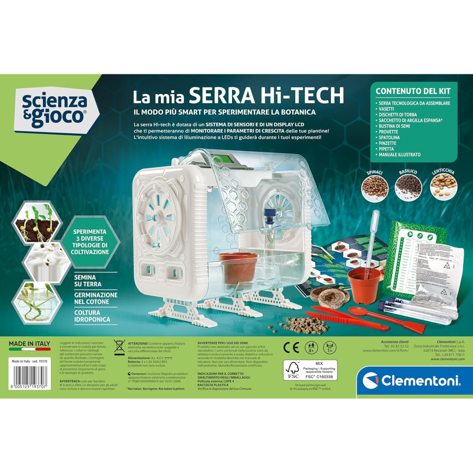 Clementoni Serra Hi-Tech – Laboratorio Botanica con Sensori e LCD