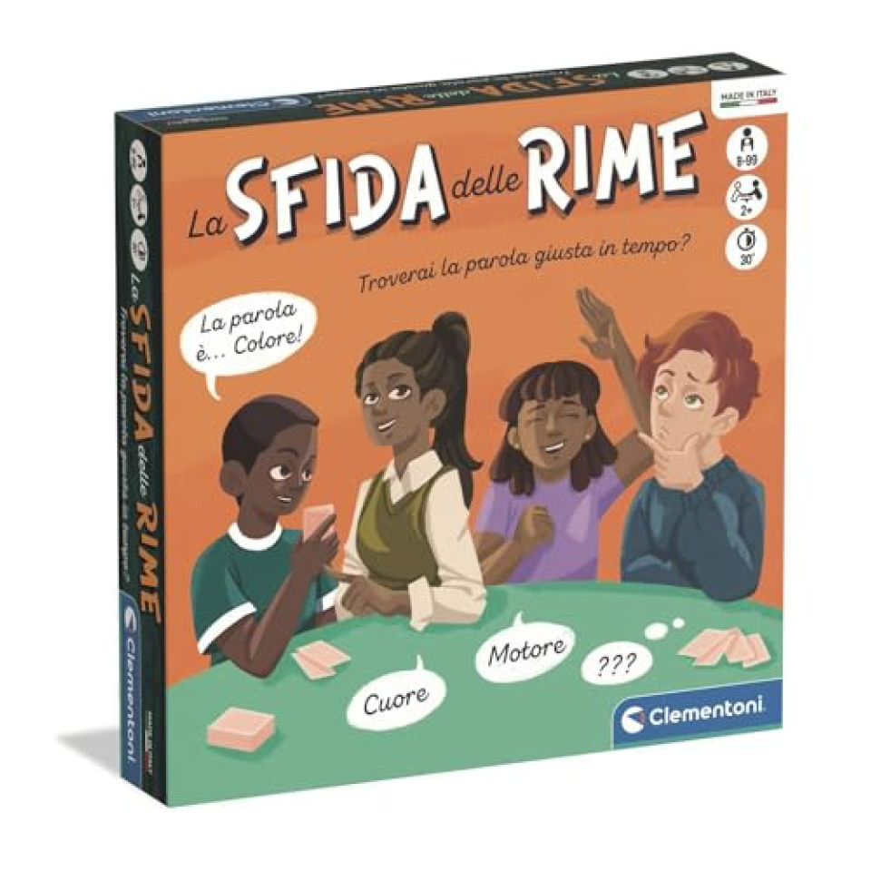 Clementoni La Sfida delle Rime – Gioco da Tavolo di Parole
