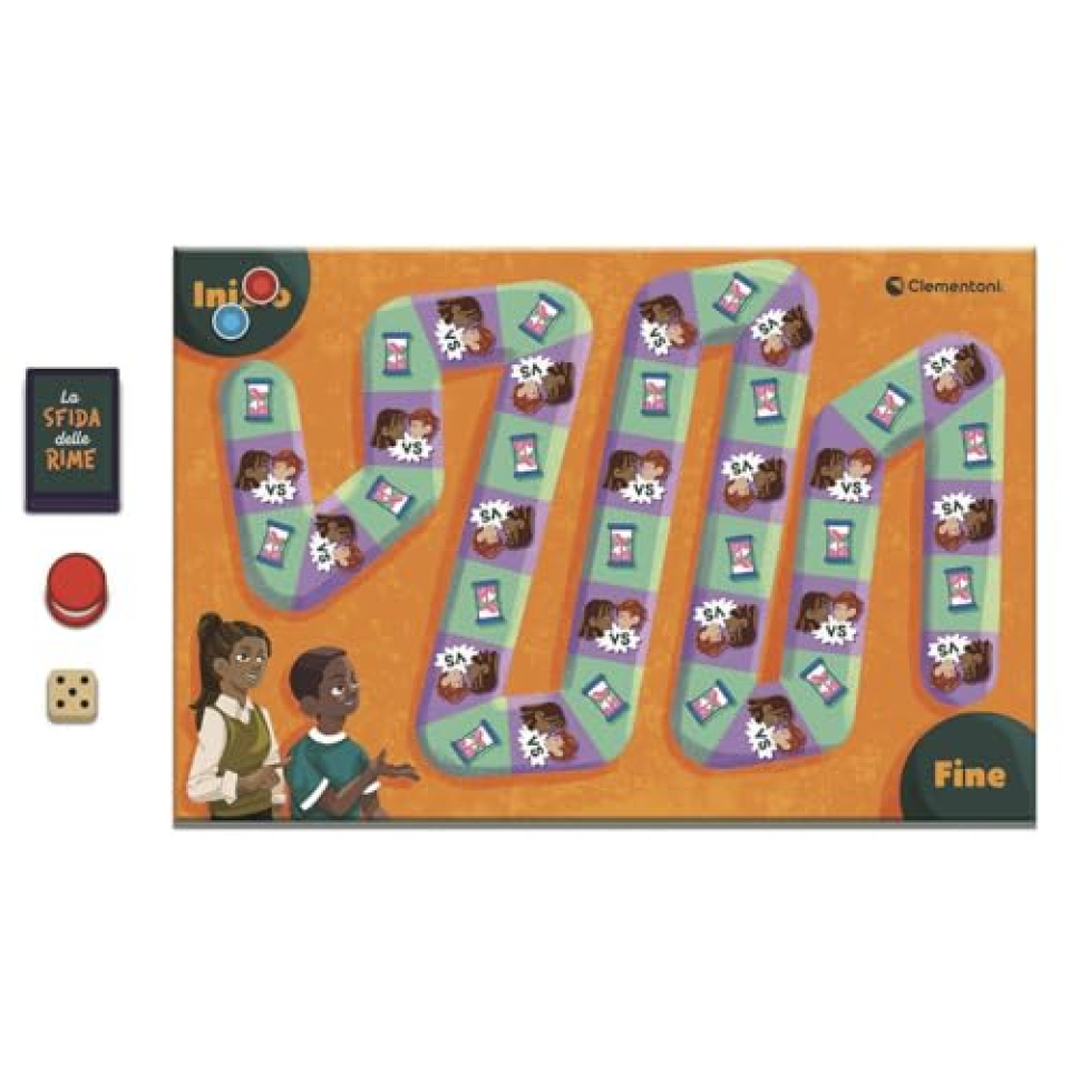 Clementoni La Sfida delle Rime – Gioco da Tavolo di Parole