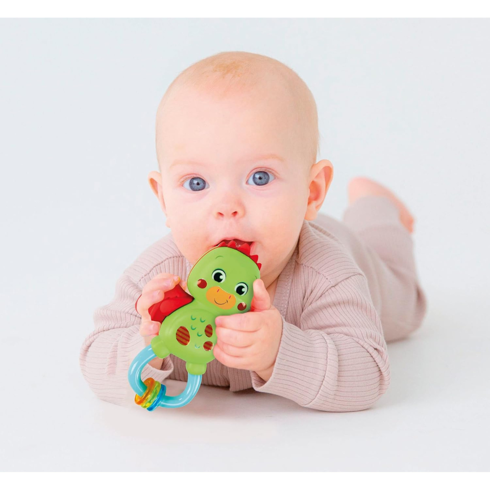 Clementoni Little Dragon Rattle - Sonaglio Draghetto per Neonati