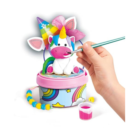 Clementoni Surprise Box Rainbow & Unicorn – Kit Creativo 4 Lavoretti
