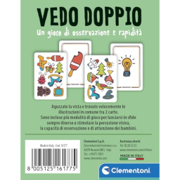 Clementoni Vedo Doppio – Gioco di Carte di Osservazione per Bambini