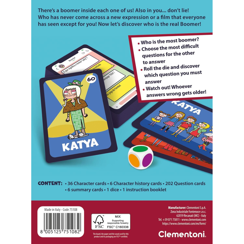 Clementoni Who's The Boomer – Gioco di Società sulle Tendenze