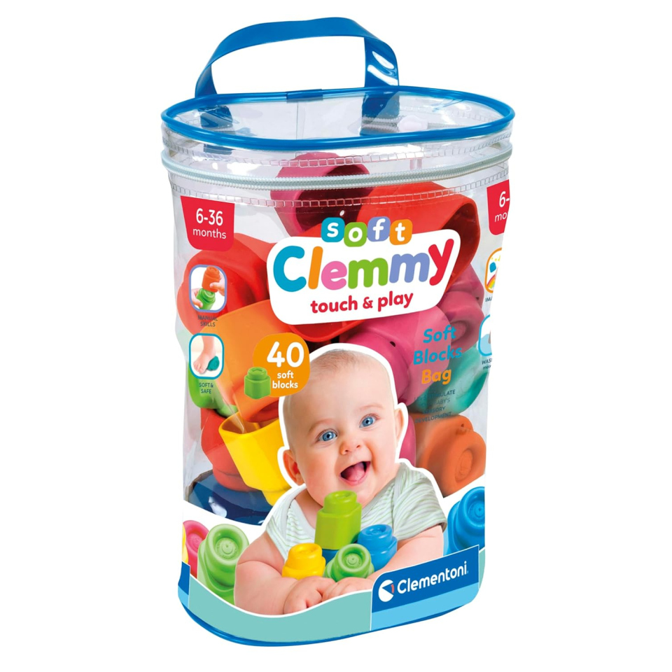 Clementoni Clemmy – Set 40 Mattoncini Morbidi per Prima Infanzia