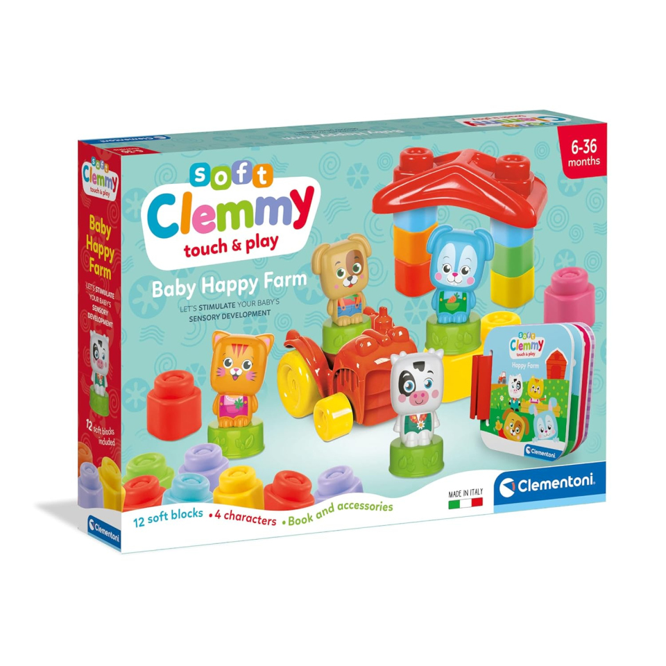 Clementoni Soft Clemmy Baby Happy Farm – Fattoria Sensoriale 6-36 Mesi