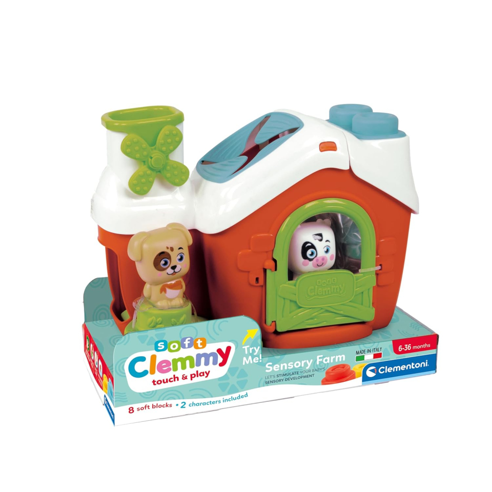 Clementoni Soft Clemmy Fattoria Sensoriale – Mattoncini Morbidi 6-36 Mesi