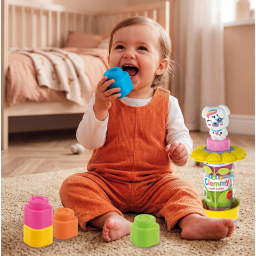 Clementoni Soft Clemmy Garden Tubes – Mattoncini Morbidi e Fiore Sensoriale 6-36 Mesi