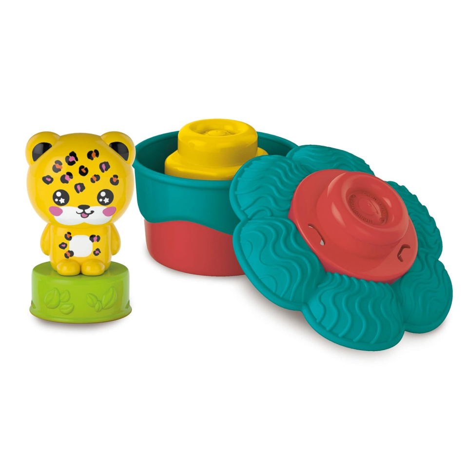 Clementoni Soft Clemmy Garden Tubes – Mattoncini Morbidi e Fiore Sensoriale 6-36 Mesi