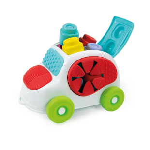 Clementoni Soft Clemmy Sensory Car – Macchinina Sensoriale con 8 Mattoncini Morbidi