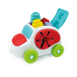 Clementoni Soft Clemmy Sensory Car – Macchinina Sensoriale con 8 Mattoncini Morbidi
