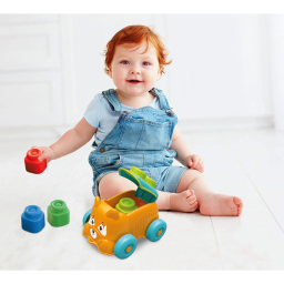 Clementoni Soft Clemmy Sensory Puppy – Cesto Volpe con Mattoncini Morbidi 6-36 Mesi