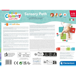 Clementoni Soft Clemmy Touch & Play – Tappeto Sensoriale con Mattoncini Morbidi