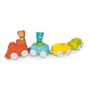 Clementoni Clemmy Trenino Morbido Animali – Costruzioni Sensoriali 6+ Mesi