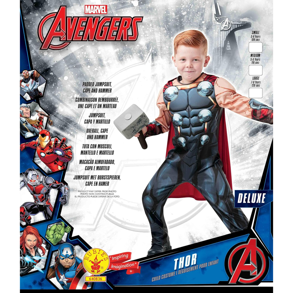 Costume Thor Deluxe Bambino con Martello – Rubies Marvel