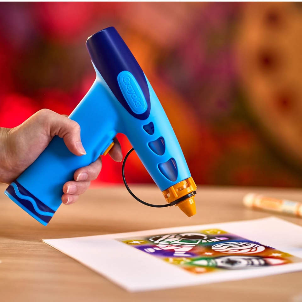 Crayola Marker Airbrush, aerografo con 8 pennarelli lavabili