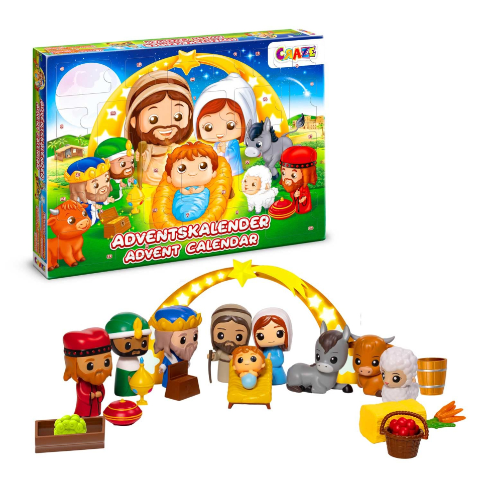 CRAZE Calendario Avvento Presepe con 24 Figure 3D