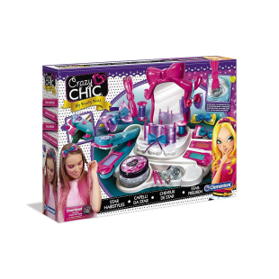 Clementoni Crazy Chic Capelli da Star – Set Creativo con Piastra Colora Capelli