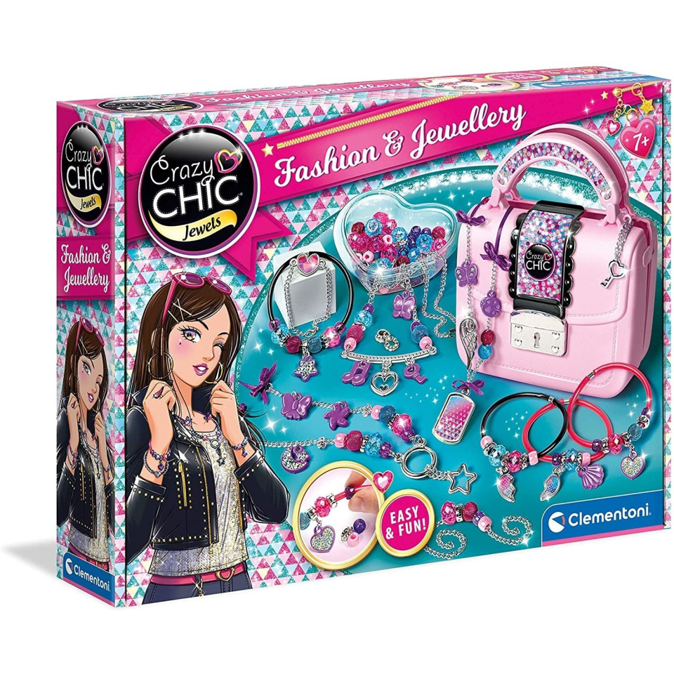 Clementoni Crazy Chic - Kit Creazione Gioielli e Braccialetti