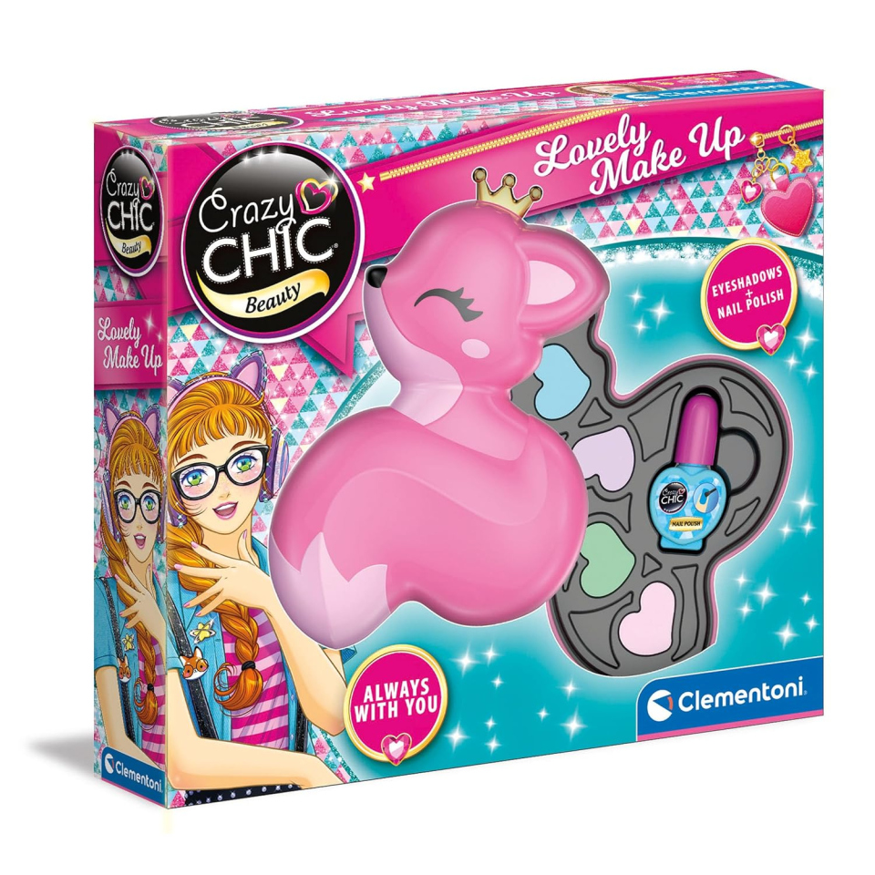 Clementoni Crazy Chic Lovely Make Up Fox – Trousse Smalti Bambina