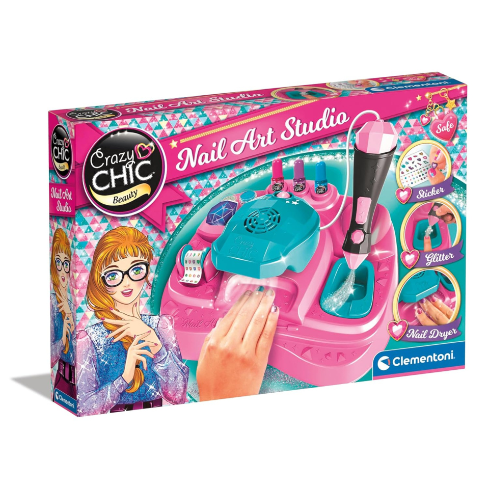 Clementoni Crazy Chic Nail Art Studio – Kit Manicure Creativa 6+