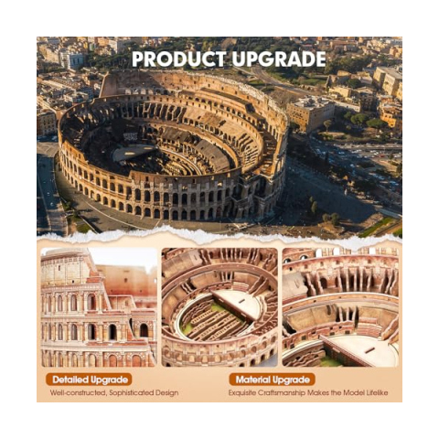CubicFun Puzzle 3D Colosseo – Kit Costruzione 163 Pezzi con Libretto National Geographic