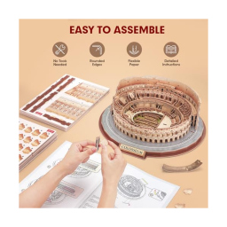 CubicFun Puzzle 3D Colosseo – Kit Costruzione 163 Pezzi con Libretto National Geographic