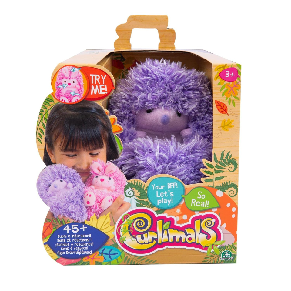 Curlimals Higgle riccio peluche interattivo viola, dai 3 anni