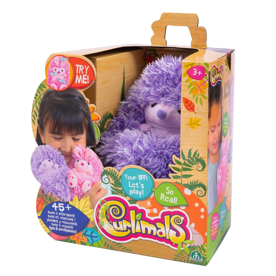 Curlimals Higgle riccio peluche interattivo viola, dai 3 anni