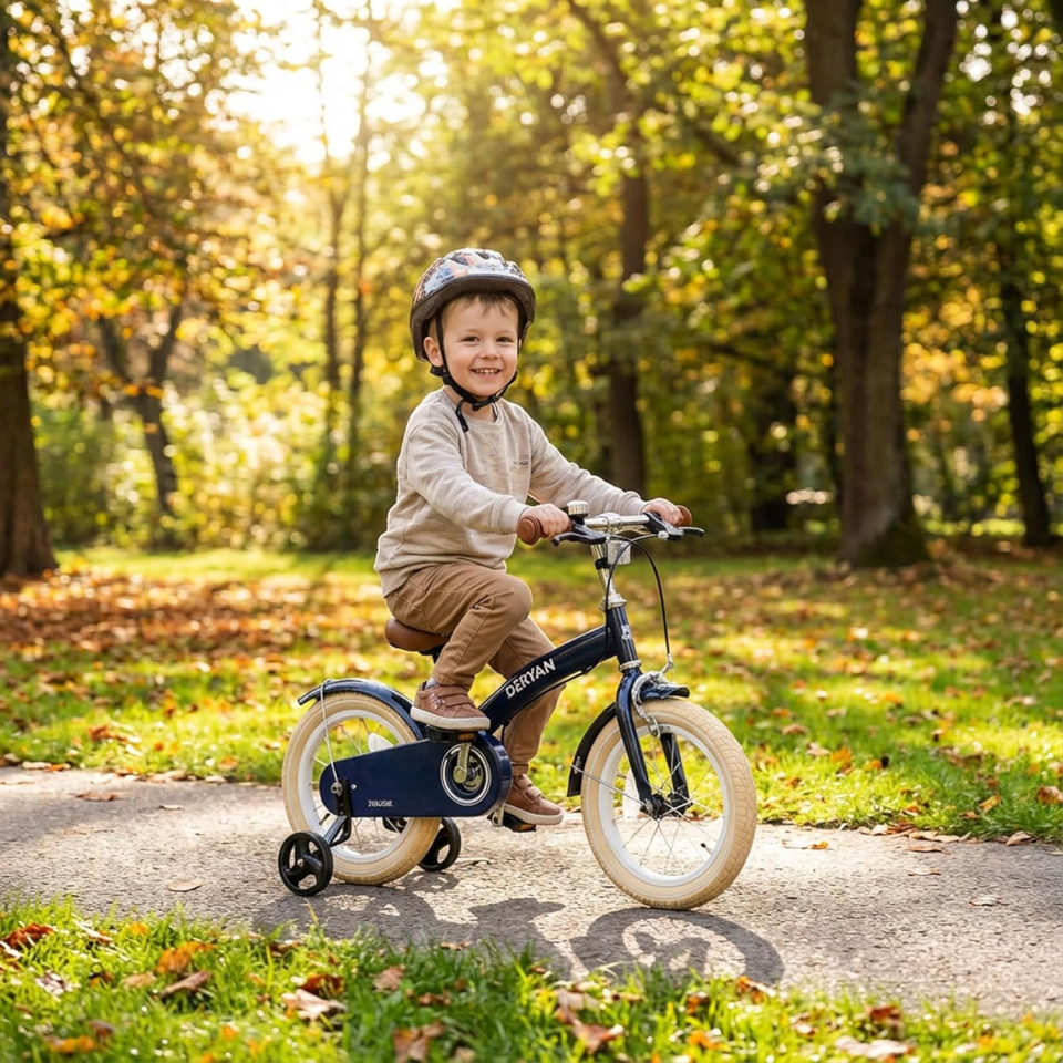 Deryan Bici Bambino 12 Pollici 3 in 1 – Sella e Manubrio Regolabili