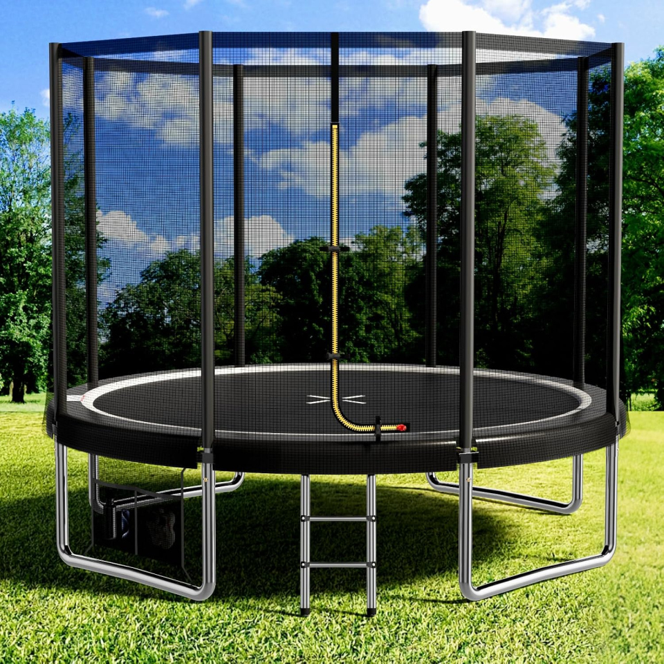 Devoko trampolino elastico da giardino con rete e scaletta