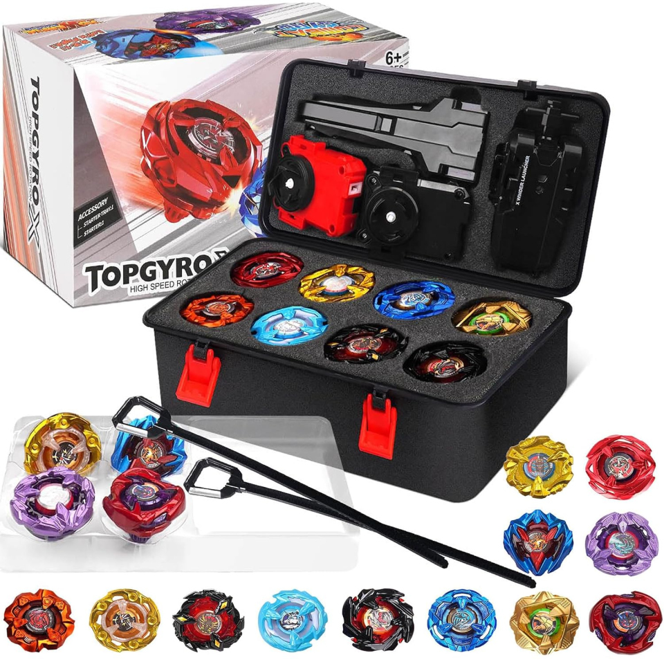 DEZAWRTY set trottole da battaglia con 12 trottole
