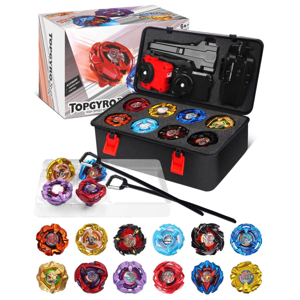 DEZAWRTY set trottole da battaglia con 12 trottole