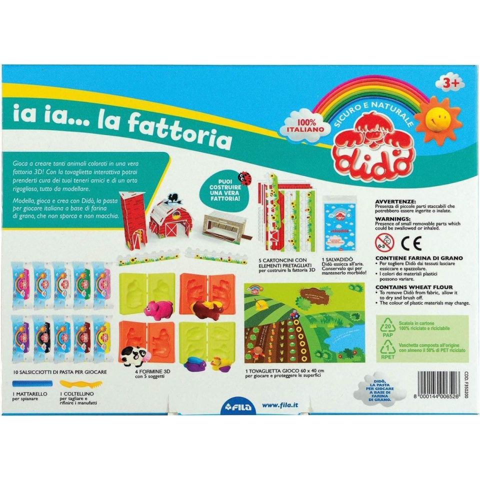 Didò Fattoria pasta da modellare con tovaglietta gioco