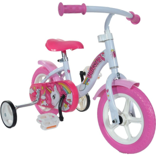 Dino Bikes Bicicletta Unicorno 10 pollici – Bianco e Rosa