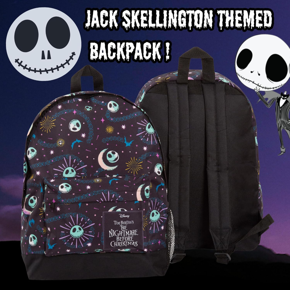 Disney Nightmare Before Christmas zaino nero capiente